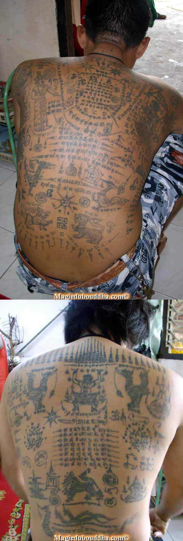 Tatouage rituel thai.